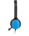 Ακουστικά με μικρόφωνο uGo - USL-1221, μαύρο/μπλε - 4t