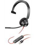 Ακουστικά με μικρόφωνο Plantronics - Blackwire 3310 MS USB-A, μαύρα - 1t