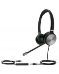 Ακουστικά με μικρόφωνο Yealink - UH36, UC, USB-A/3.5 mm, μαύρα - 1t
