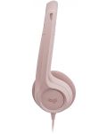 Ακουστικά με μικρόφωνο  Logitech - H390, ροζ - 2t