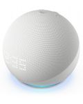 Smart ηχείο Amazon - Echo Dot 5, με ρολόι, λευκό - 3t