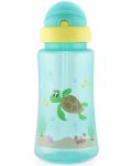 Αθλητικό μπουκάλι με καλαμάκι Lorelli Baby Care - 330 ml, Πράσινο - 1t
