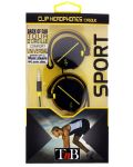 Σπορ ακουστικά TNB - Sport Clip, μαύρα/κίτρινα - 3t