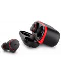 Αθλητικά ακουστικά Philips - TAA7507BK/00, TWS, ANC, μαύρο/κόκκινο - 1t