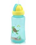Αθλητικό μπουκάλι με καλαμάκι Lorelli Baby Care - 330 ml, Πράσινο - 2t