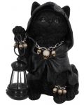 Αγαλματίδιο Nemesis Now Adult: Gothic - Reaper's Feline Lantern, 18 cm - 1t