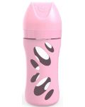 Μπιμπερό  κατά των κολικών Twistshake -ροζ,260 ml - 1t