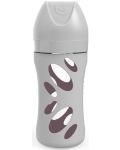 Γυάλινο μπουκάλι κατά των κολικών Twistshake - Γκρί,260 ml - 1t