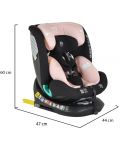 Κάθισμα αυτοκινήτου Moni - Serengeti, IsoFix, I-Size, 40-150 cm, ροζ - 11t