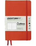 Σημειωματάριο   Leuchtturm1917 - Outlines, B6+, αδιάβροχο, πορτοκαλί - 1t