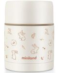   Θερμός για φαγητό Miniland - Natur, λαγουδάκι, 600 ml - 1t