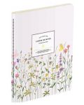 Тефтер Victoria's Journals Florals - Ανοιχτό μωβ, Κάλυμμα πλαστικοποιημένο, με γραμμές, 48 φύλλα, B5 - 1t