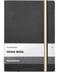 Σημειωματάριο Hugo Boss Iconic - A5, με λευκά φύλλα, μαύρο - 1t