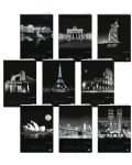 Τετράδιο  Elisa - Cities by Night, A5, 62 φύλλα, φαρδιές γραμμές, ποικιλία - 1t