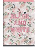 Τετράδιο μαθητή  Black&White - Flowers, A5, 40 φύλλα, φαρδιές γραμμές, ποικιλία - 3t