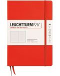 Σημειωματάριο Leuchtturm1917 New Colours - А5, σελίδες με τελείες, Lobster,σκληρό εξώφυλλο - 1t