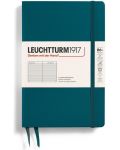 Σημειωματάριο Leuchtturm1917 Paperback - B6+, πράσινο, σελίδες με γραμμές, σκληρό εξώφυλλο - 1t