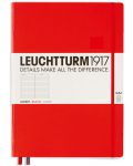 Тефтер Leuchtturm1917 Master Slim - А4+, με γραμμές, Red - 1t