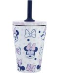 Θερμικό κύπελλο με καλαμάκι Stor Minnie Mouse - Awesome Faces, 360 ml - 1t