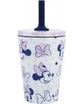 Θερμικό κύπελλο με καλαμάκι Stor Minnie Mouse - Awesome Faces, 360 ml - 2t