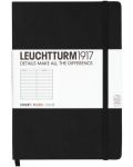 Σημειωματάριο Leuchtturm1917 Medium A5 - Μαύρες σελίδες με γραμμώσεις - 1t