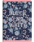 Τετράδιο μαθητή  Black&White - Flowers, A5, 40 φύλλα, φαρδιές γραμμές, ποικιλία - 1t