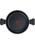 Κατσαρόλα με καπάκι Tefal - Simply Clean B5674653, 24 cm, μαύρη - 2t
