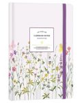Σημειωματάριο Victoria's Journals Florals - Ανοιχτό μωβ, σκληρό εξώφυλλο, διάστικτο, 80 φύλλα, А6 - 1t
