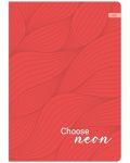 Τετράδιο  Lastva Hard Neon - A5  96 φύλλα ,φαρδιές σειρές, ποικιλία - 1t
