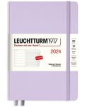 Σημειωματάριο Leuchtturm1917 Weekly Planner and Notebook - A5, μωβ, 2024 - 1t