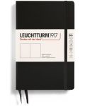 Σημειωματάριο Leuchtturm1917 Paperback - B6+, μαύρο, λευκές σελίδες, σκληρό εξώφυλλο - 1t