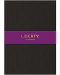 Σημειωματάριο Liberty Tudor - A5, μαύρο, ανάγλυφο - 1t