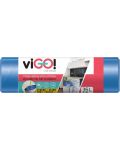 Σακούλες σκουπιδιών με κορδόνια viGO! - Standard, 35 l, 15 τεμάχια, μπλε - 1t