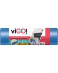 Σακούλες σκουπιδιών με κορδόνια viGO! - Standard, 60 l, 10 τεμάχια, μπλε - 1t