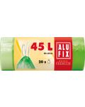 Σακούλες σκουπιδιών με κορδόνια  ALUFIX - 45 l, 20 τεμάχια, πράσινο - 1t