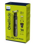 Trimmer Philips - OneBlade Pro Face and Body, μαύρο - 2t