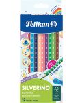 Χρωματιστά μολύβια τριών όψεων Pelikan Silverino - 12 χρωμάτων - 1t