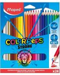 Χρωματιστά μολύβια Maped Color Peps - Strong, 24 χρώματα - 1t