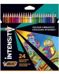 Έγχρωμα  μολύβια BIC - Intensity, 24 χρώματα - 1t
