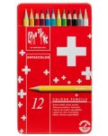 Χρωματιστά μολύβια ακουαρέλας Caran d'Ache Swisscolor - 12 χρώματα - 1t