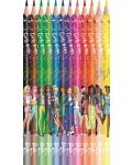 Χρωματιστά μολύβια Maped Barbie - 12 χρώματα - 2t