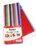 Χρωματιστό χαρτί Foska - 50x75 cm, 10 χρώματα - 1t