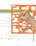 Δημιουργικό βιβλίο με πρότυπα και αυτοκόλλητα DinosArt - Dinosaurs - 6t