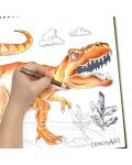 Δημιουργικό βιβλίο με πρότυπα και αυτοκόλλητα DinosArt - Dinosaurs - 4t
