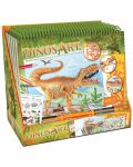 Δημιουργικό βιβλίο με πρότυπα και αυτοκόλλητα DinosArt - Dinosaurs - 8t