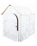 Δημιουργικό σετ Small Foot - Φτιάξτε το δικό σας σπίτι από χαρτόνι - 3t
