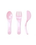 Σετ μαχαιροπήρουνων  Twistshake Cutlery Pastel - Ροζ, πάνω από 6 μήνες - 1t