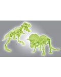Σετ Clementoni Science & Play - Φωτεινοί σκελετοί T-Rex και Triceratops - 6t