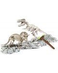 Σετ Clementoni Science & Play - Φωτεινοί σκελετοί T-Rex και Triceratops - 5t