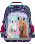 Σχολική τσάντα Derform Horses 23 -με 3 θήκες  - 2t